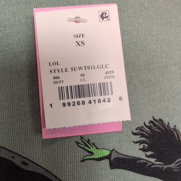 NWT Universal Studios Wicked Elphaba Glinda Lion Floral Crew Neck Size XS - Picture 4 of 7